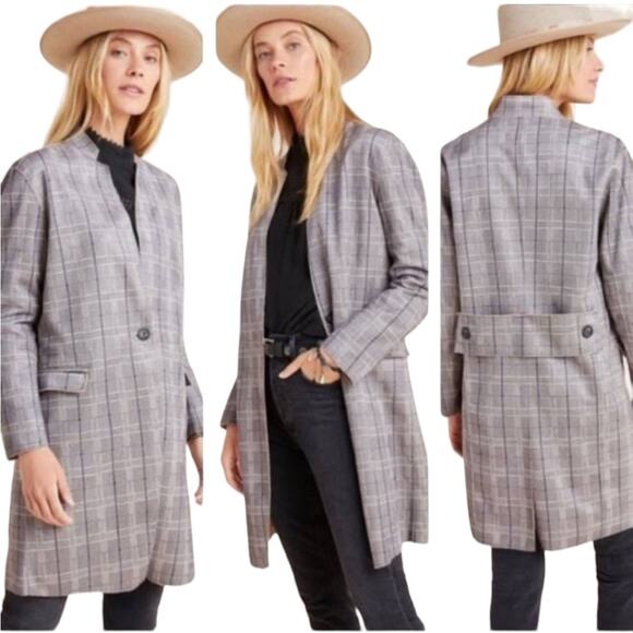 Blank NYC for Anthropologie Plaid Coat - Picture 1 of 15